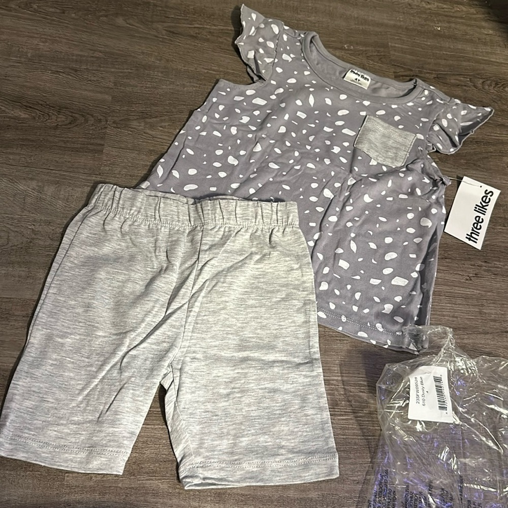Three Likes Dusty Grey  Toddler Set . NEW